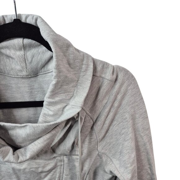 Lululemon Jacket Womens 6 Gray Cocoon Wrap Modal French Terry Coast Easy - Picture 9 of 9